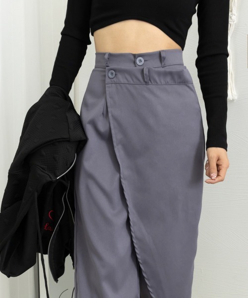 Miniministore(ミニミニストア)の「ウエストラップスラックスパンツレディース(スラックス・レディース・ブラック/グレー・L/M/S)」の14枚目の写真