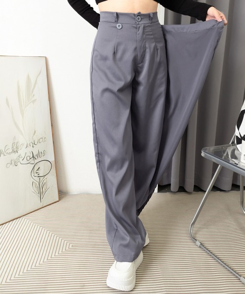 Miniministore(ミニミニストア)の「ウエストラップスラックスパンツレディース(スラックス・レディース・ブラック/グレー・L/M/S)」の16枚目の写真