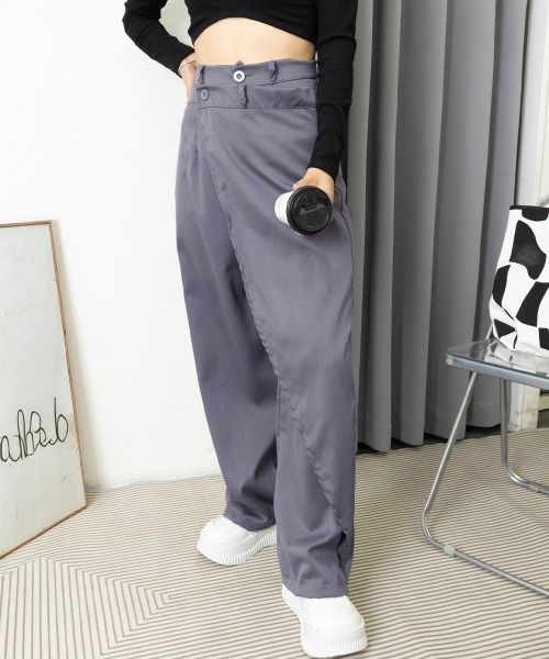 Miniministore(ミニミニストア)の「ウエストラップスラックスパンツレディース(スラックス・レディース・ブラック/グレー・L/M/S)」の18枚目の写真