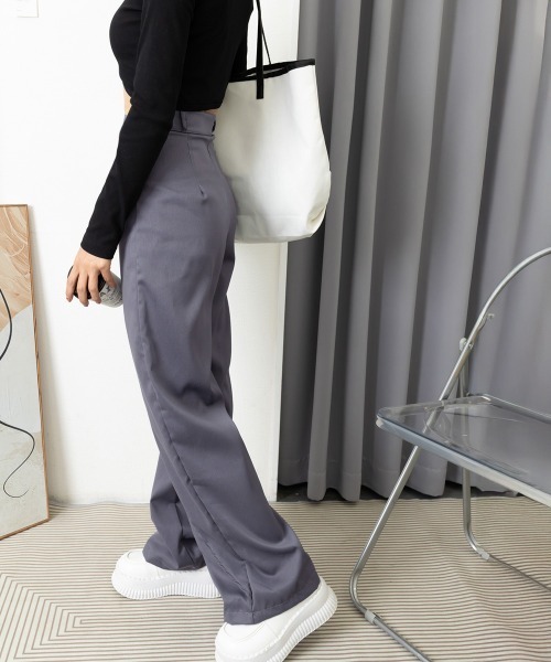 Miniministore(ミニミニストア)の「ウエストラップスラックスパンツレディース(スラックス・レディース・ブラック/グレー・L/M/S)」の19枚目の写真