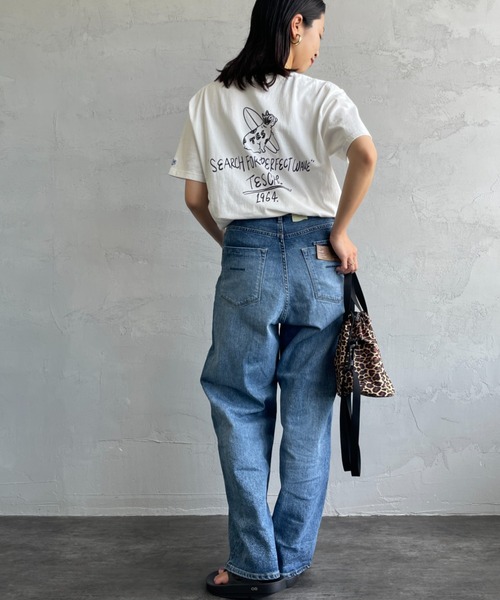 The Endless Summer（エンドレスサマー）の「[THE ENDLESS SUMMER/エンドレスサマー] 別注 手書き風ロゴ BUHIバックプリント Tシャツ（Tシャツ/カットソー・レディース・ホワイト/ネイビー/ブラック/グレー・M/L/XL）」の14枚目の写真