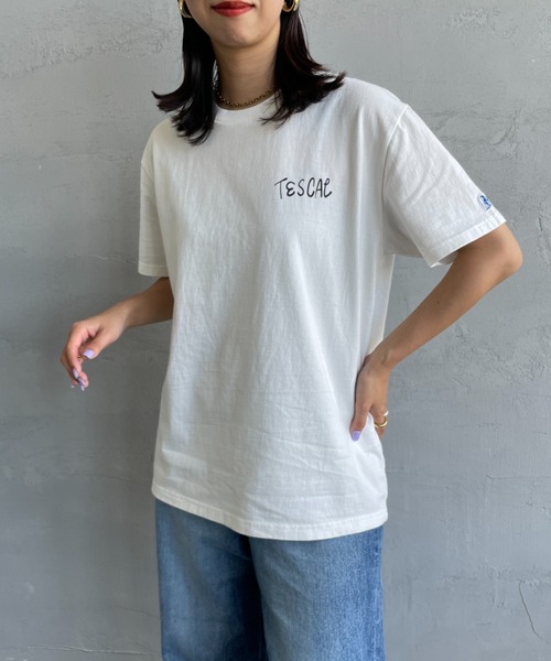 The Endless Summer（エンドレスサマー）の「[THE ENDLESS SUMMER/エンドレスサマー] 別注 手書き風ロゴ BUHIバックプリント Tシャツ（Tシャツ/カットソー・レディース・ホワイト/ネイビー/ブラック/グレー・M/L/XL）」の15枚目の写真