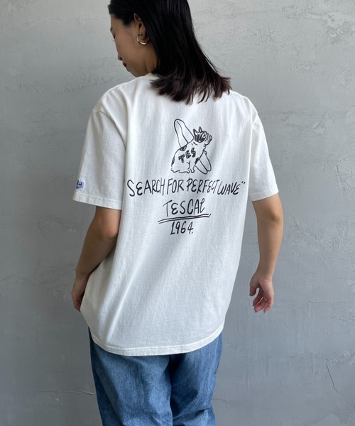 The Endless Summer（エンドレスサマー）の「[THE ENDLESS SUMMER/エンドレスサマー] 別注 手書き風ロゴ BUHIバックプリント Tシャツ（Tシャツ/カットソー・レディース・ホワイト/ネイビー/ブラック/グレー・M/L/XL）」の17枚目の写真