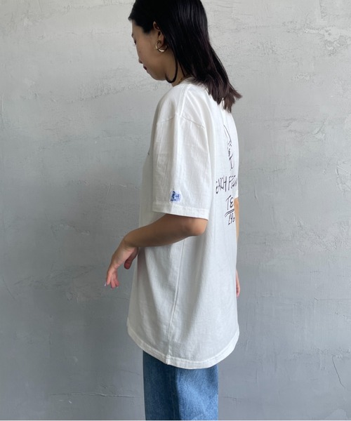 The Endless Summer（エンドレスサマー）の「[THE ENDLESS SUMMER/エンドレスサマー] 別注 手書き風ロゴ BUHIバックプリント Tシャツ（Tシャツ/カットソー・レディース・ホワイト/ネイビー/ブラック/グレー・M/L/XL）」の19枚目の写真