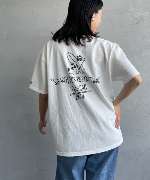 The Endless Summer（エンドレスサマー）の「[THE ENDLESS SUMMER/エンドレスサマー] 別注 手書き風ロゴ BUHIバックプリント Tシャツ（Tシャツ/カットソー・レディース・ホワイト/ネイビー/ブラック/グレー・M/L/XL）」の20枚目の写真