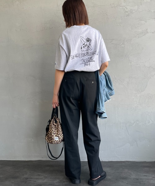 The Endless Summer（エンドレスサマー）の「[THE ENDLESS SUMMER/エンドレスサマー] 別注 手書き風ロゴ BUHIバックプリント Tシャツ（Tシャツ/カットソー・レディース・ホワイト/ネイビー/ブラック/グレー・M/L/XL）」の8枚目の写真