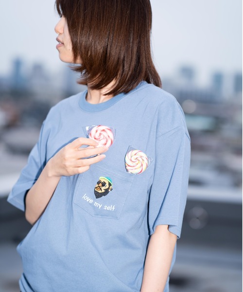 半額満載！スーパーSALE グランドセール！ 7.4oz love master ジムマスター（gym | self刺繍ポケットTee my ジェルネイル・ネイルシール