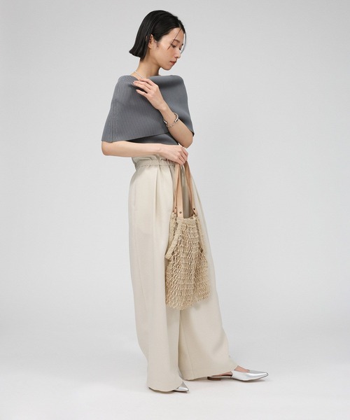 BABYLONE(バビロン)の「ドロストワイドパンツ(その他パンツ・レディース・ボルドー/グレイッシュベージュ/ブラック・フリー)」の11枚目の写真