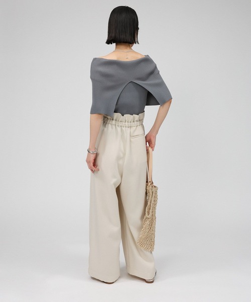 BABYLONE(バビロン)の「ドロストワイドパンツ(その他パンツ・レディース・ボルドー/グレイッシュベージュ/ブラック・フリー)」の13枚目の写真