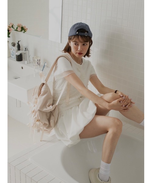 JUMELLE(ジュメロ)の「tulle design Tshirt(Tシャツ/カットソー・レディース・ピンク/ホワイト・FREE)」の15枚目の写真