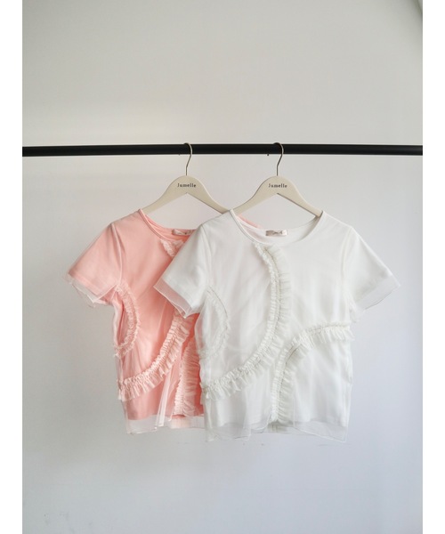 JUMELLE(ジュメロ)の「tulle design Tshirt(Tシャツ/カットソー・レディース・ピンク/ホワイト・FREE)」の19枚目の写真