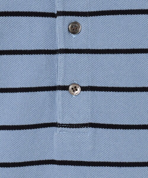 MONKEY TIME(モンキータイム)の「ディストレスト カノコ ボーダー ポロシャツ(ポロシャツ・メンズ・ケリーグリーン/ブラック/コバルトブルー・M/S/XL/L)」の9枚目の写真