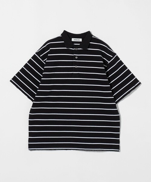 MONKEY TIME(モンキータイム)の「ディストレスト カノコ ボーダー ポロシャツ(ポロシャツ・メンズ・ケリーグリーン/ブラック/コバルトブルー・M/S/XL/L)」の10枚目の写真