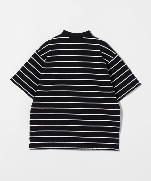 MONKEY TIME(モンキータイム)の「ディストレスト カノコ ボーダー ポロシャツ(ポロシャツ・メンズ・ケリーグリーン/ブラック/コバルトブルー・M/S/XL/L)」の11枚目の写真