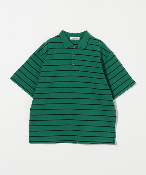 MONKEY TIME(モンキータイム)の「ディストレスト カノコ ボーダー ポロシャツ(ポロシャツ・メンズ・ケリーグリーン/ブラック/コバルトブルー・M/S/XL/L)」の14枚目の写真