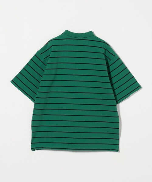 MONKEY TIME(モンキータイム)の「ディストレスト カノコ ボーダー ポロシャツ(ポロシャツ・メンズ・ケリーグリーン/ブラック/コバルトブルー・M/S/XL/L)」の15枚目の写真