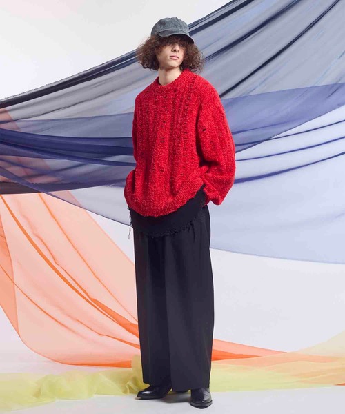 MAISON SPECIAL（メゾンスペシャル）の「《UNISEX》Damaged Waffle Layered Tank Top/ダメージワッフルレイヤードタンクトップ【MAISON SPECIAL/メゾンスペシャル】（タンクトップ・メンズ・ホワイト/チャコールグレー/ブラック・1/2）」の14枚目の写真