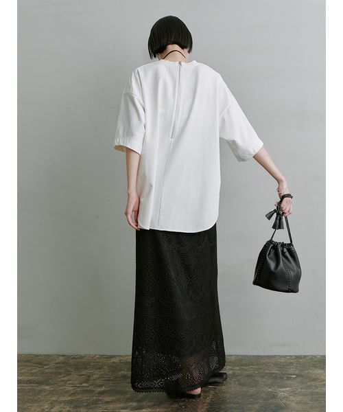 MIESROHE（ミースロエ）の「ﾗｯｾﾙﾚｰｽﾏｷｼｽｶｰﾄ（スカート・レディース・ブラック/ホワイト・FREE）」の4枚目の写真