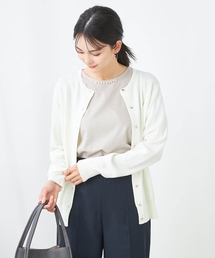 a.v.v（アーヴェヴェ）の「【接触冷感/UVカット/洗える】クルーネック美ラクるサマーカーディガン（カーディガン/ボレロ）」