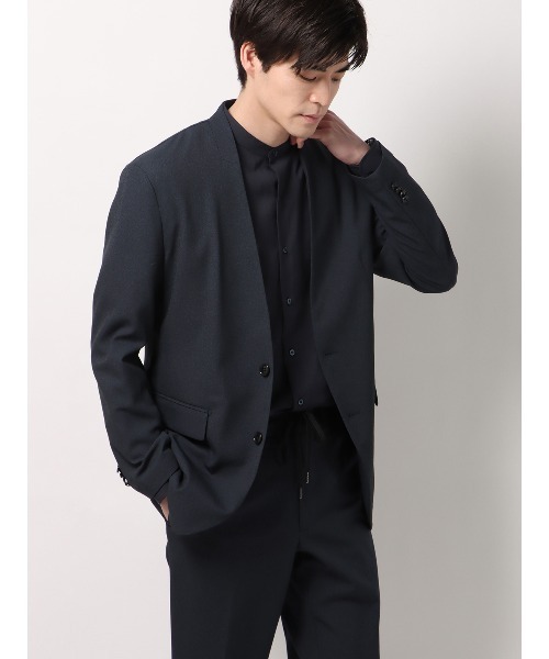 セール】最高ジャケット ノーカラー ウォッシャブル NON IRON 2WAY