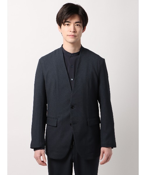 セール】最高ジャケット ノーカラー ウォッシャブル NON IRON 2WAY
