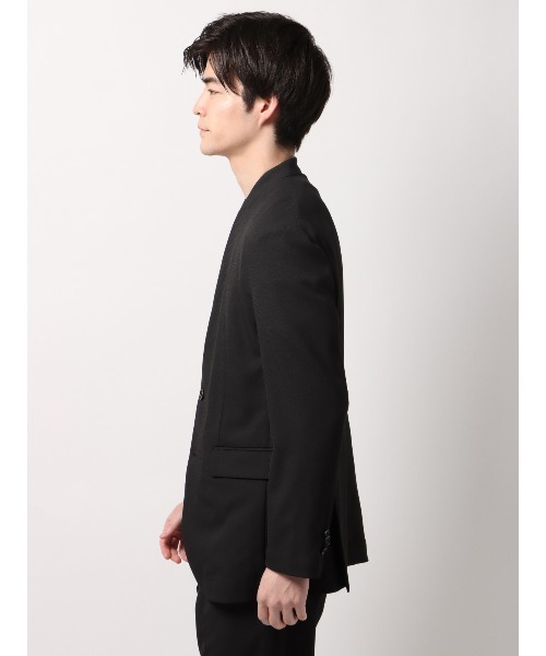 最高ジャケット ノーカラー ウォッシャブル NON IRON 2WAYストレッチ