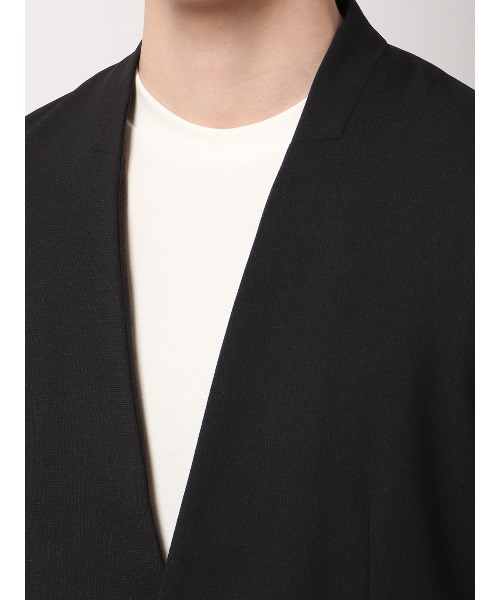 SUIT SQUARE(スーツスクエア)の「最高ジャケット ノーカラー ウォッシャブル NON IRON 2WAYストレッチ(ノーカラージャケット・メンズ・ブラック系/ネイビー系・S/M/L/LL)」の15枚目の写真