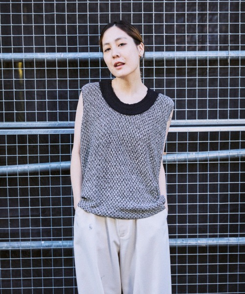 OPULENCE（オーピュレンス）の「French Army ニットベスト（Tシャツ/カットソー・レディース・ピンク/パープル/ブラック・FREE）」の12枚目の写真