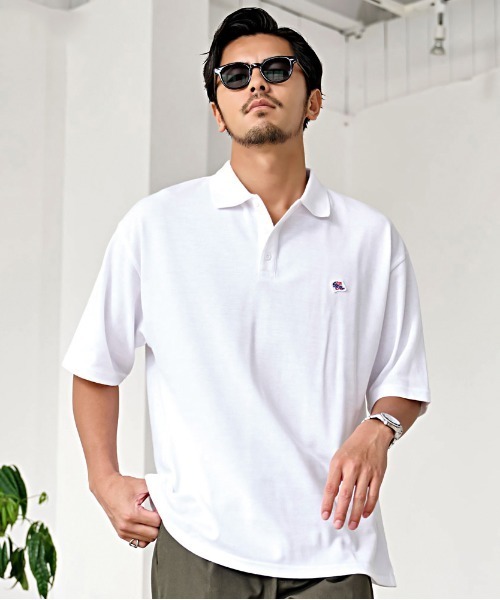 JEMORGAN（ジェーイーモーガン）の「『JEMORGAN LONG JOHNS/ジェーイーモーガンロングジョーンズ』T/Cカノコワッペンポロ【+】（シャツ/ブラウス・メンズ・ブラック/ベージュ/ホワイト/ネイビー・XL/L/M）」の2枚目の写真