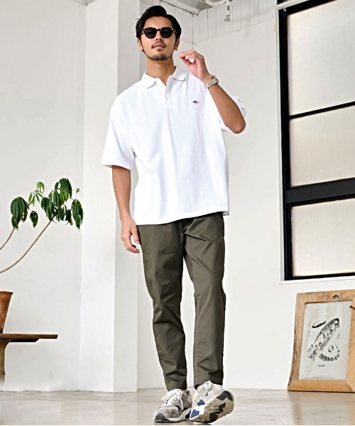 JEMORGAN（ジェーイーモーガン）の「『JEMORGAN LONG JOHNS/ジェーイーモーガンロングジョーンズ』T/Cカノコワッペンポロ【+】（シャツ/ブラウス・メンズ・ブラック/ベージュ/ホワイト/ネイビー・XL/L/M）」の8枚目の写真