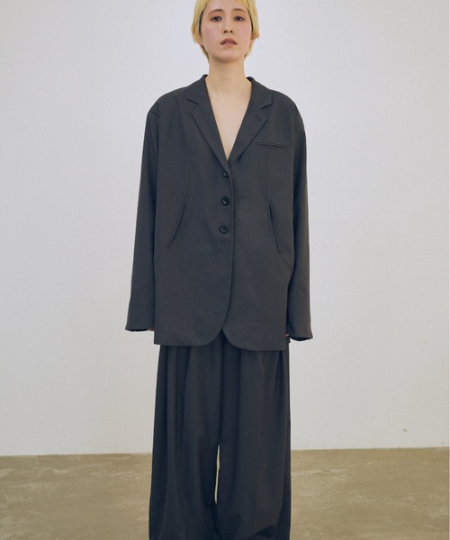 lit(リット)の「D Ring Tuck Pants(スラックス・レディース・ブラック/チャコールグレー・36/38)」の14枚目の写真