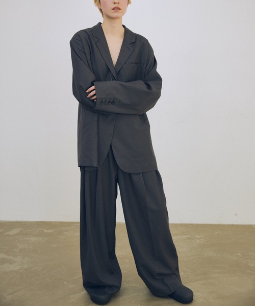 lit(リット)の「D Ring Tuck Pants(スラックス・レディース・ブラック/チャコールグレー・36/38)」の15枚目の写真