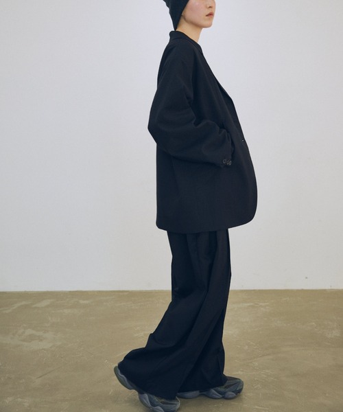 lit(リット)の「D Ring Tuck Pants(スラックス・レディース・ブラック/チャコールグレー・36/38)」の9枚目の写真