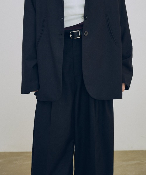 lit(リット)の「D Ring Tuck Pants(スラックス・レディース・ブラック/チャコールグレー・36/38)」の8枚目の写真