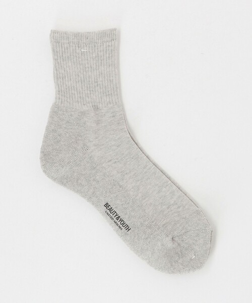 BEAUTY&YOUTH UNITED ARROWS（ビューティーアンドユースユナイテッドアローズ）の「抗菌・防臭 リブ パイル クォーター ソックス（ソックス/靴下・メンズ・ライトブルー/ライトグレー/ホワイト/ブラック・FREE）」の3枚目の写真