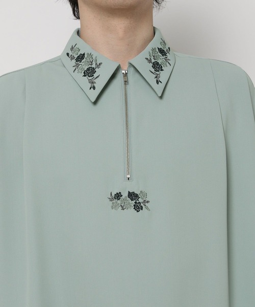 HARE（ハレ）の「【一部カラーSET UP対応】DABOハーフZIPシシュウシャツ(HARE)（シャツ/ブラウス・メンズ・グレー/ブラック/グリーン・FREE）」の13枚目の写真