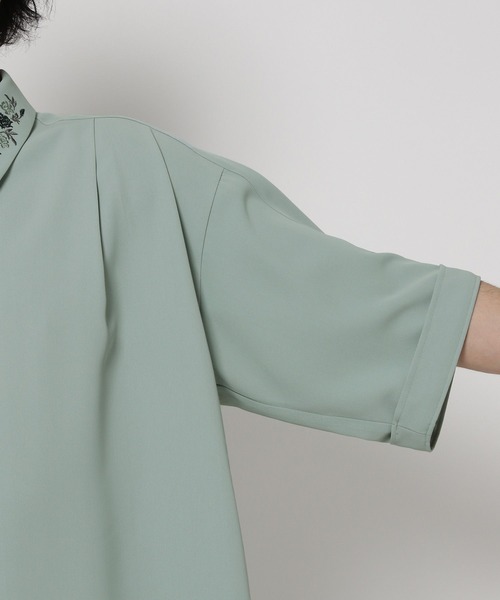 HARE（ハレ）の「【一部カラーSET UP対応】DABOハーフZIPシシュウシャツ(HARE)（シャツ/ブラウス・メンズ・グレー/ブラック/グリーン・FREE）」の16枚目の写真