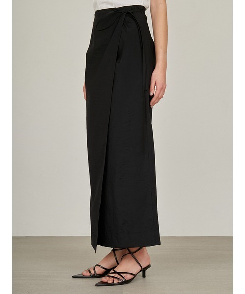 styling/(スタイリング)の「【S/S(エスバイエス)】<ウォッシャブル・撥水>ラップスカート(スカート・レディース・ライトグレー/ブラック・FREE)」の8枚目の写真