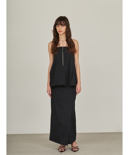 styling/(スタイリング)の「【S/S(エスバイエス)】<ウォッシャブル・撥水>ラップスカート(スカート・レディース・ライトグレー/ブラック・FREE)」の3枚目の写真