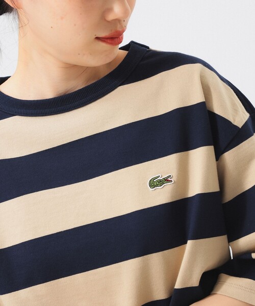 LACOSTE(ラコステ)の「【7/24値下げ】【WEB限定】【別注】LACOSTE / ボーダー ショートスリーブ Tシャツ(Tシャツ/カットソー・レディース・グレー/ブラック/レッド/ネイビー・36)」の11枚目の写真