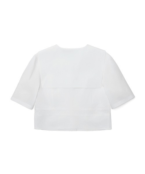 clor(クロル)の「SAILOR COTTON SHIRT(シャツ/ブラウス・レディース・ホワイト/ネイビー・M/S)」の11枚目の写真