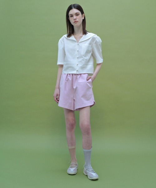 clor(クロル)の「SAILOR COTTON SHIRT(シャツ/ブラウス・レディース・ホワイト/ネイビー・M/S)」の17枚目の写真