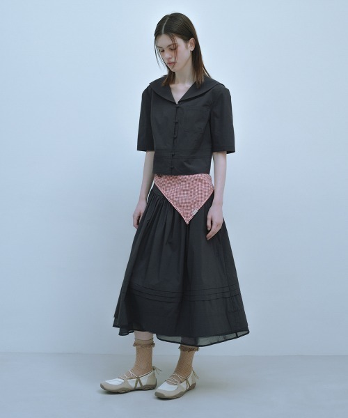 clor(クロル)の「SAILOR COTTON SHIRT(シャツ/ブラウス・レディース・ホワイト/ネイビー・M/S)」の8枚目の写真