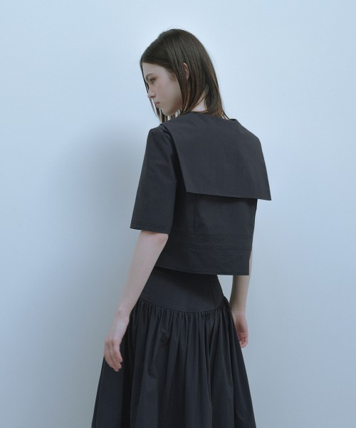 clor(クロル)の「SAILOR COTTON SHIRT(シャツ/ブラウス・レディース・ホワイト/ネイビー・M/S)」の9枚目の写真