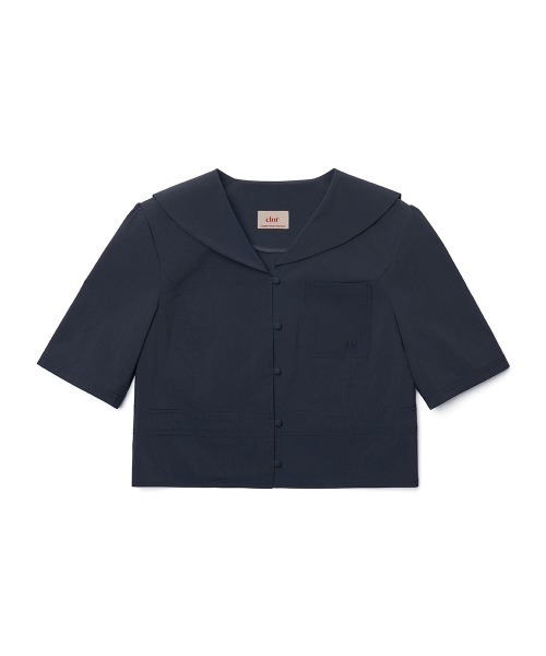 clor(クロル)の「SAILOR COTTON SHIRT(シャツ/ブラウス・レディース・ホワイト/ネイビー・M/S)」の3枚目の写真