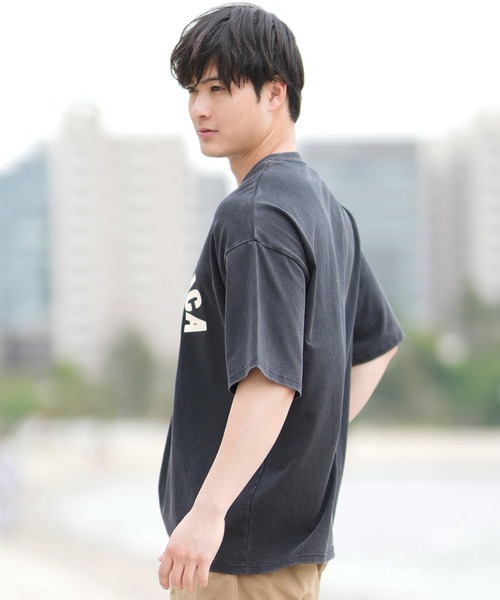 ムラサキスポーツ(ムラサキスポーツ)の「【ムラサキスポーツ限定】DEAR LAUREL × JACSON MATISSE SANTA MONICA Tシャツ DL25S-JM01(Tシャツ/カットソー・メンズ・ネイビー/ブラック/オフホワイト/ダークオレンジ・M/L/XL)」の12枚目の写真