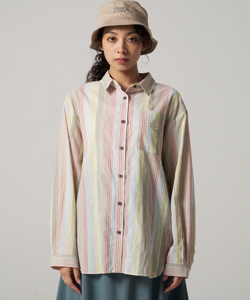 ブラウス シャツ EBロゴ ストライプ シャツ レディース EBロゴ ストライプ シャツ（シャツ/ブラウス）｜Eddie Bauer