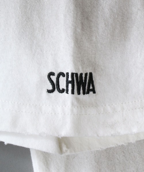 SITRY(シトリー)の「SCHWA/シュワ ヴィンテージライク ワンポイント刺繍 オーバーサイズ ショート丈 半袖Tシャツ レディース メンズ(Tシャツ/カットソー・メンズ・ブラック/ブラウン/ホワイト/ピンク・M/L)」の12枚目の写真