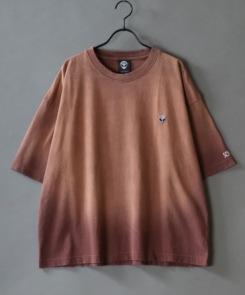 SITRY(シトリー)の「SCHWA/シュワ ヴィンテージライク ワンポイント刺繍 オーバーサイズ ショート丈 半袖Tシャツ レディース メンズ(Tシャツ/カットソー・メンズ・ブラック/ブラウン/ホワイト/ピンク・M/L)」の19枚目の写真