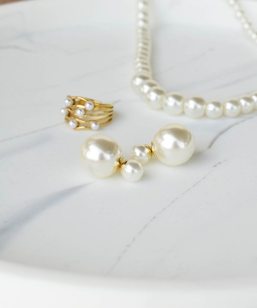PICCIN（ピッチン）の「前後2WAYパールピアス（ピアス（両耳用）・レディース・ゴールド・FREE）」の6枚目の写真